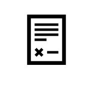Black and white icon of Digital Document